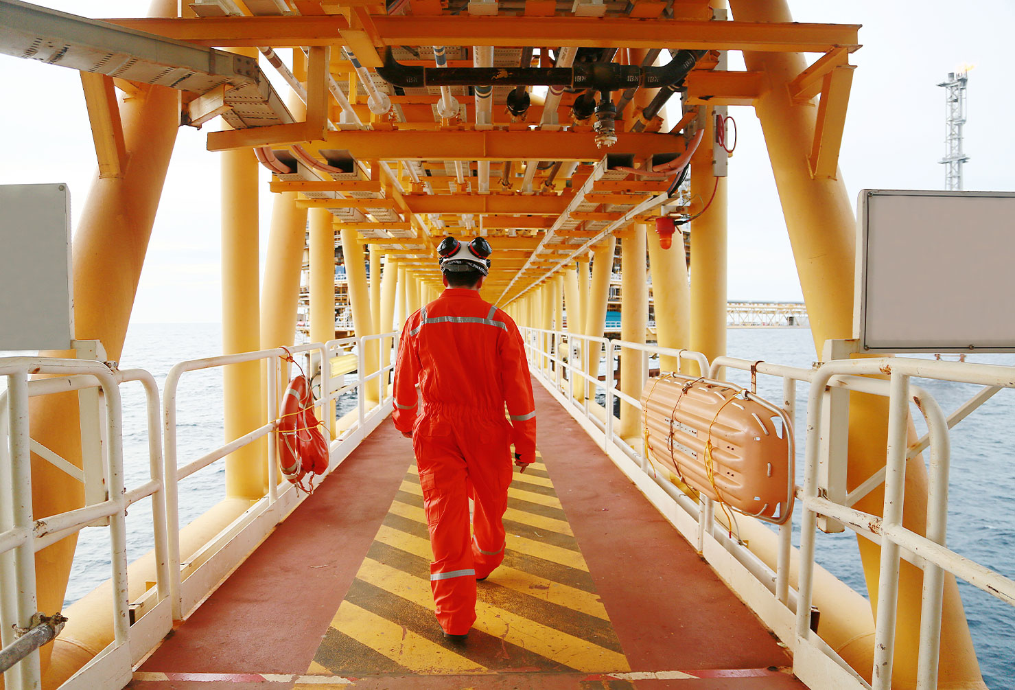 Offshore oil and gas industry and operated by technician petroleum.