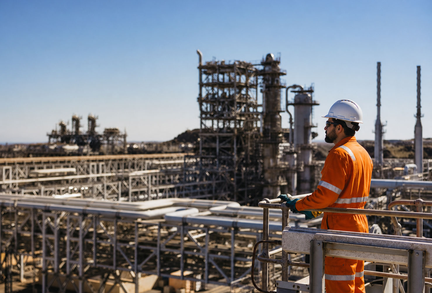 Energy worker at the WA Scarborough Project
